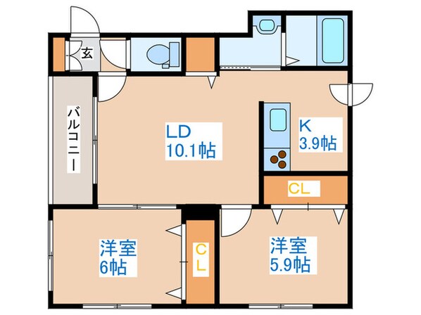 グランメール宮丘公園の物件間取画像